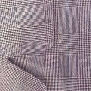 Isabella DeMarco Plaid 3 Button Tan Brown Blue Blazer